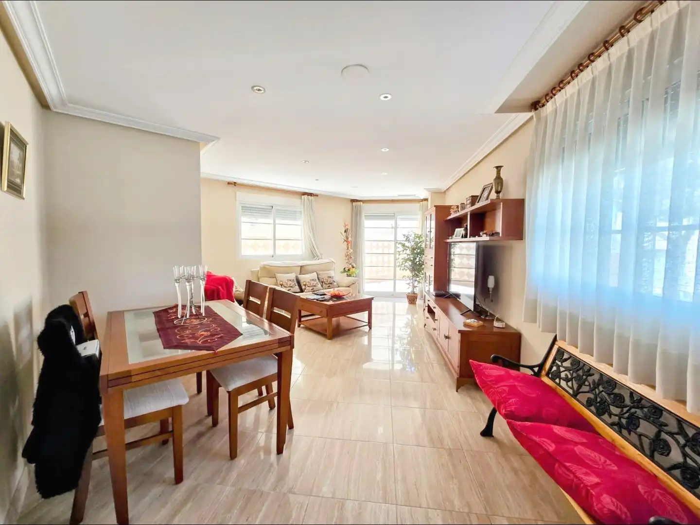 Sala d'estar de Casa o xalet en venda en Aspe amb Jardí privat, Terrassa i Traster