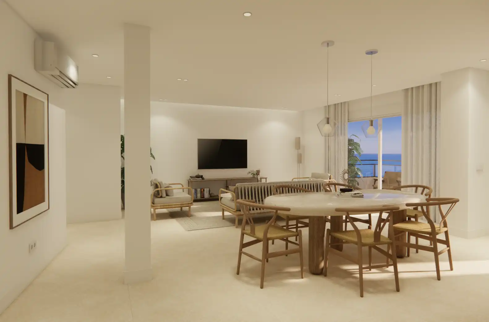 Sala de estar de Piso en venta en Málaga con Terraza