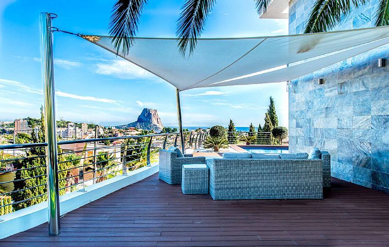 Terrassa de Finca rústica en venda en Calpe / Calp amb Aire condicionat, Calefacció i Jardí privat