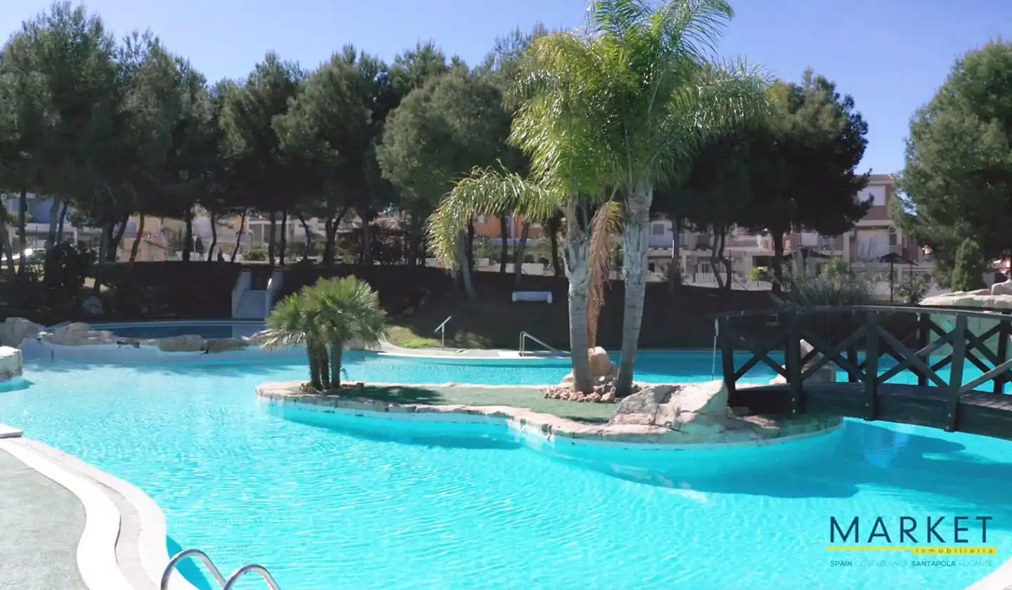 Swimming pool of Detached homes for sale in Santa Pola  with Air Conditioner, Private garden and Terrace
