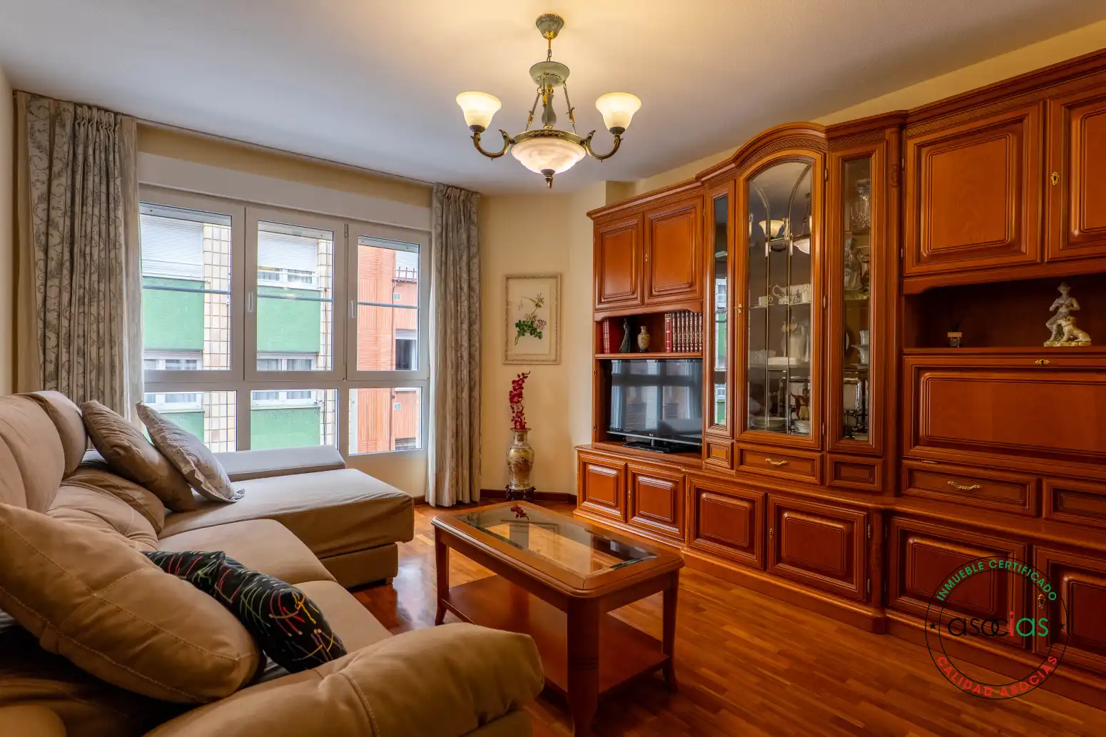 Living room of Flat for sale in Gijón   with Heating and Parquet flooring