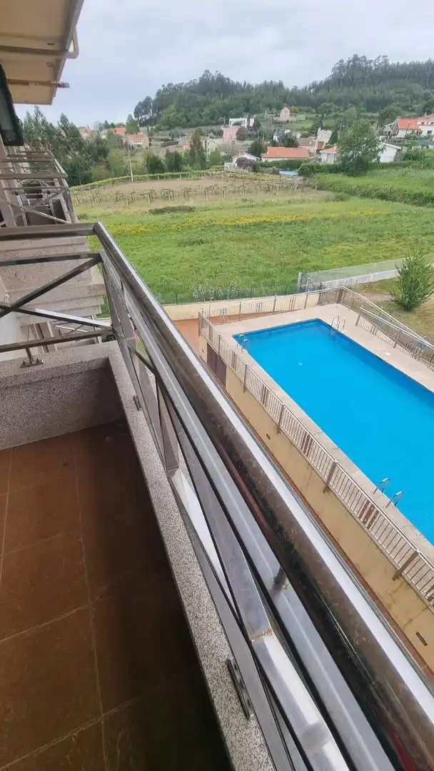 Swimming pool of Flat for rent in Sanxenxo  with Heating, Terrace and Furnished