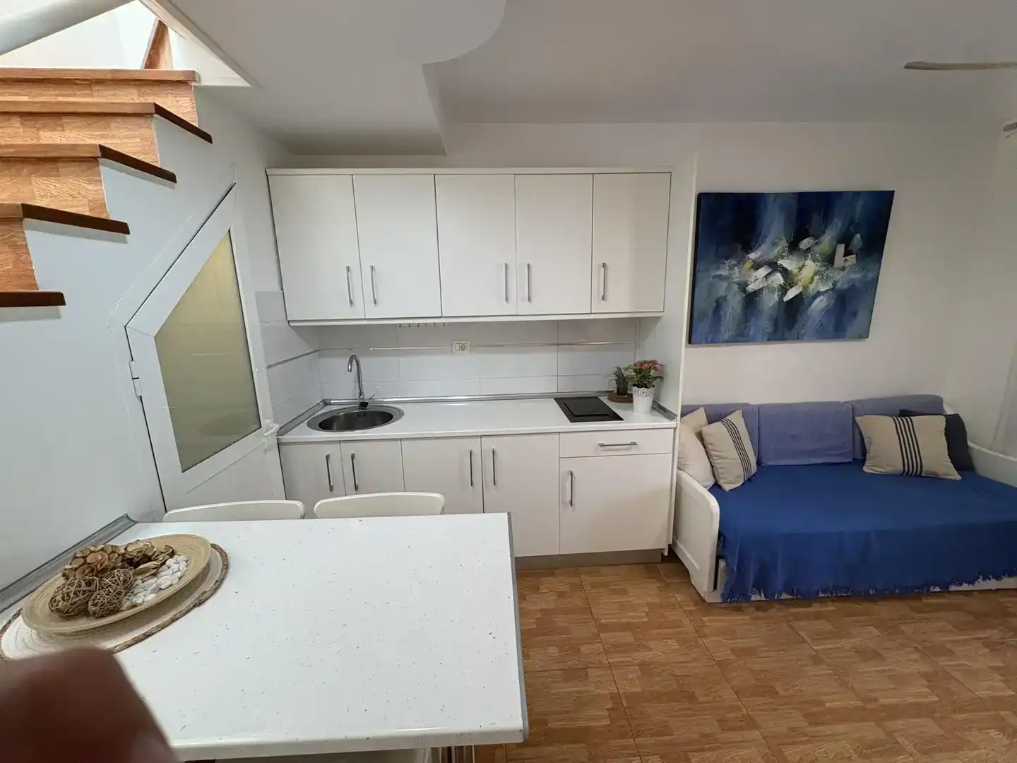 Küche von Wohnung zur Miete in San Bartolomé de Tirajana mit Klimaanlage, Schwimmbad und Balkon