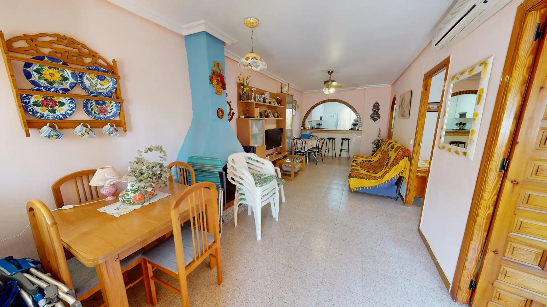 Wohnzimmer von Haus oder Chalet zum Verkauf in Los Alcázares mit Klimaanlage, Terrasse und Möbliert