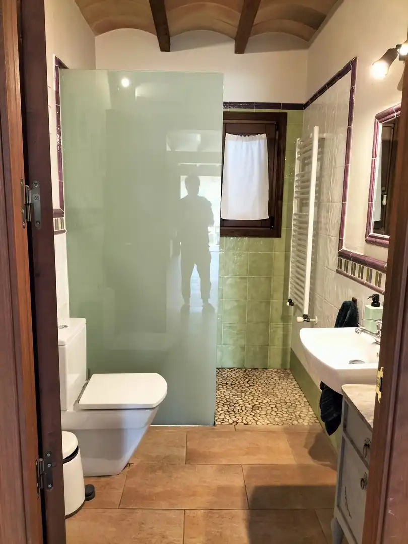 Badezimmer von Country house zur Miete in Benissa mit Terrasse und Schwimmbad