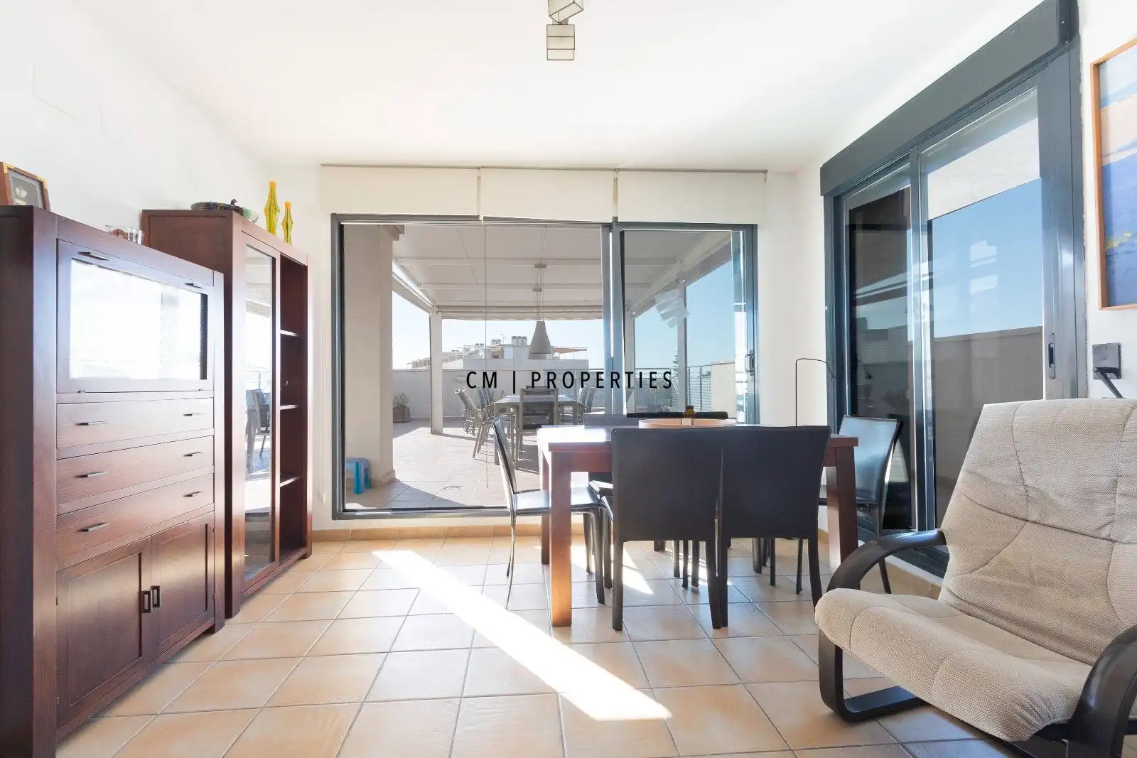 Terrasse von Dachboden zur Miete in Canet d'En Berenguer mit Klimaanlage, Heizung und Terrasse