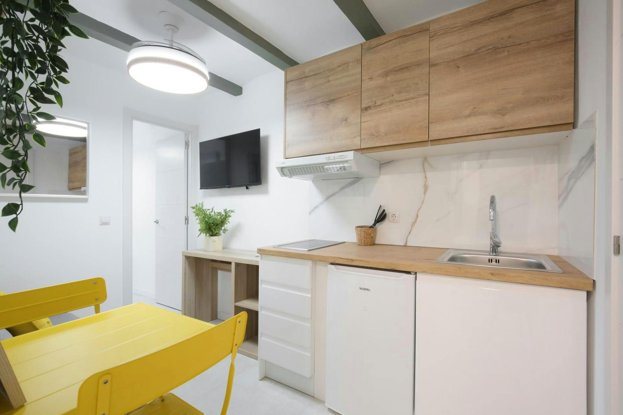Kitchen of Flat to rent in  Madrid Capital  with Furnished, Washing machine and TV