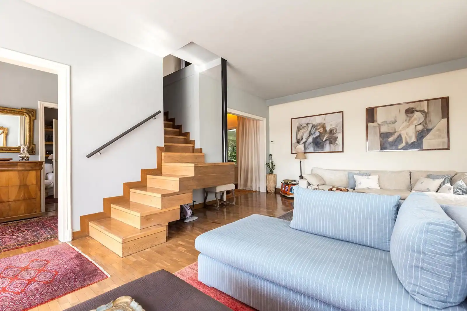 Sala de estar de Casa o chalet de alquiler en Sant Just Desvern con Aire acondicionado, Calefacción y Jardín privado