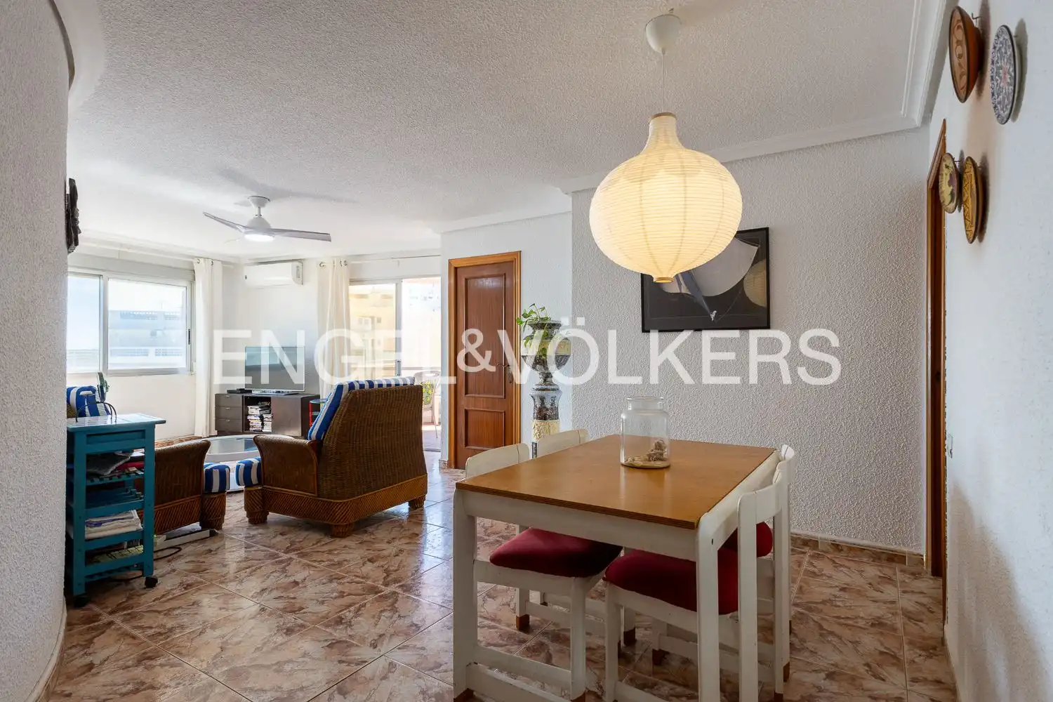 Comedor de Piso de alquiler en Cullera con Aire acondicionado, Calefacción y Terraza