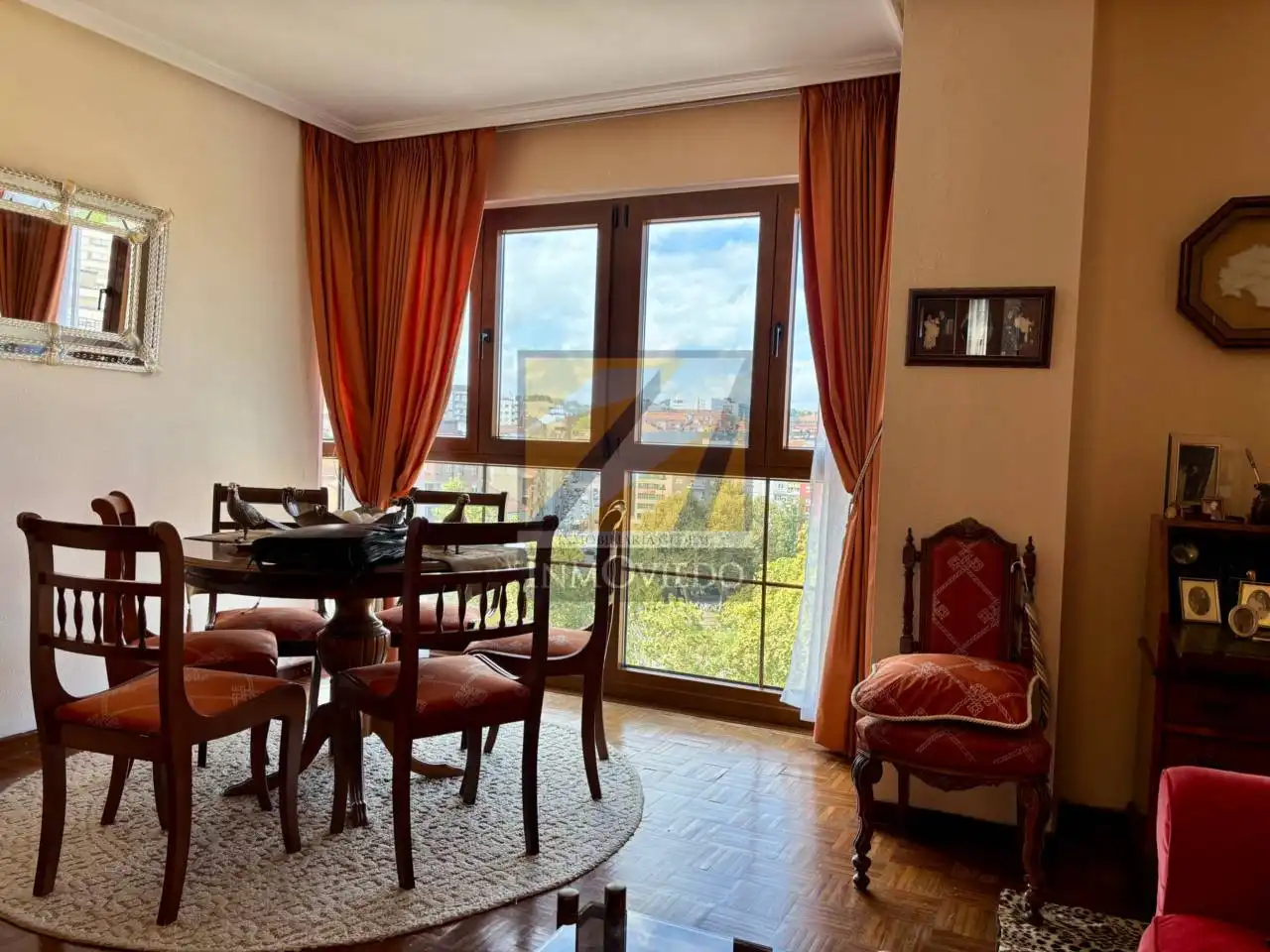 Dining room of Flat for sale in Avilés  with Heating, Parquet flooring and Terrace