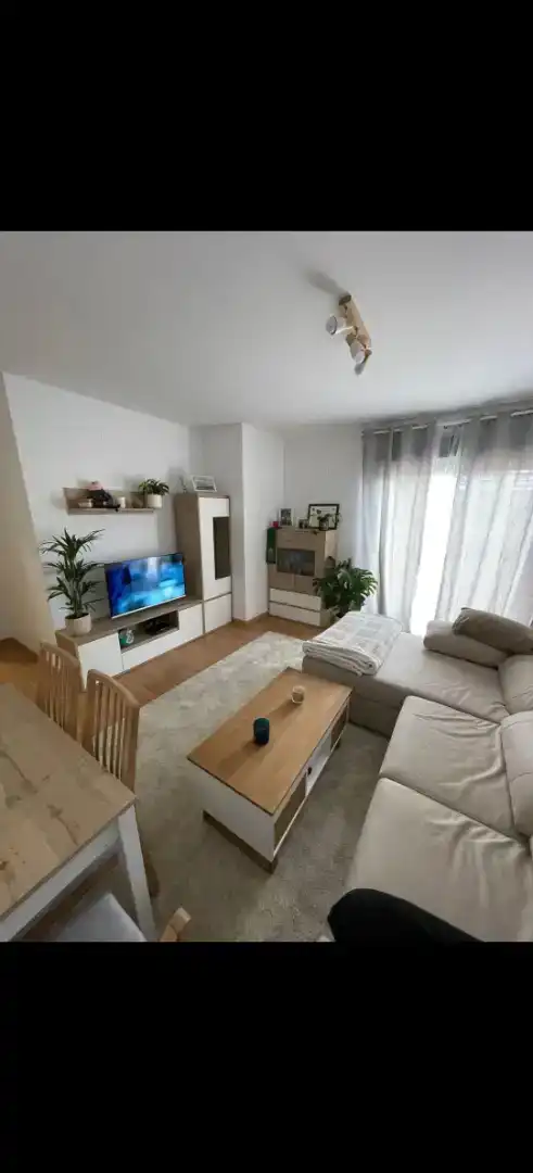 Sala d'estar de Pis de lloguer en Madrid amb Jardí privat, Parquet i Moblat