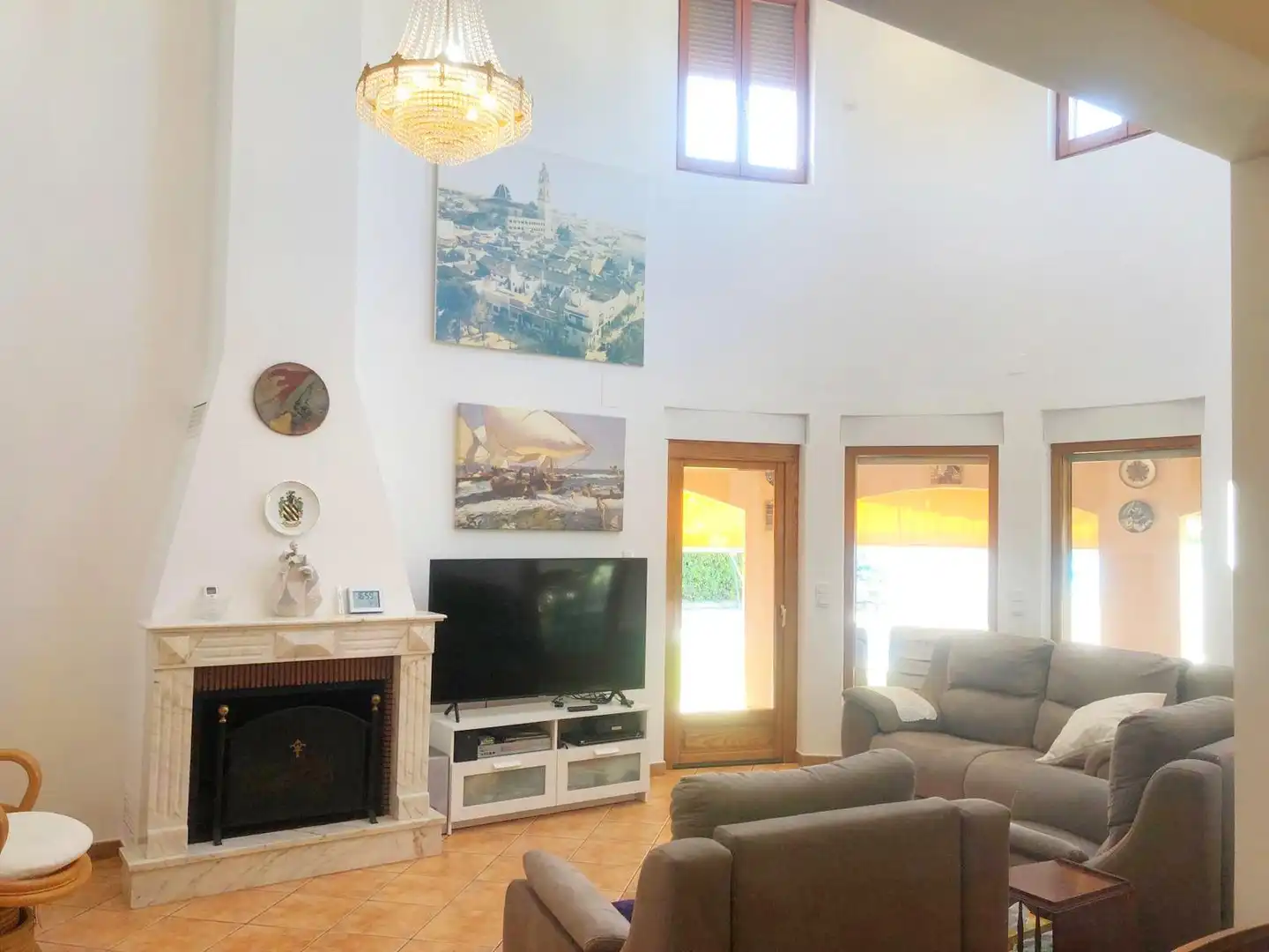 Sala de estar de Casa o chalet de alquiler en Dénia con Aire acondicionado, Calefacción y Jardín privado
