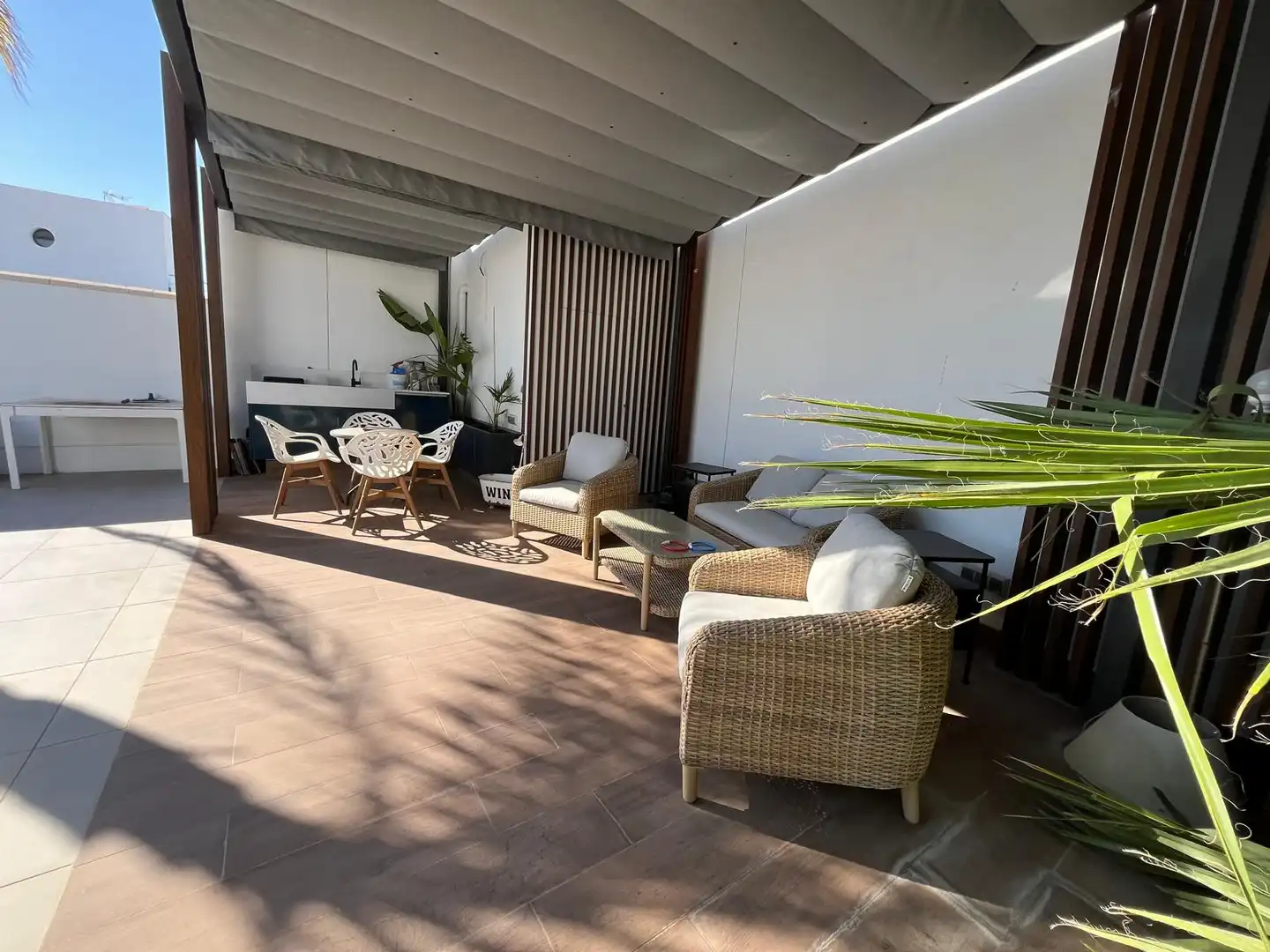 Terrace of Houses for sale in Palomares del Río  with Air Conditioner, Private garden and Swimming Pool