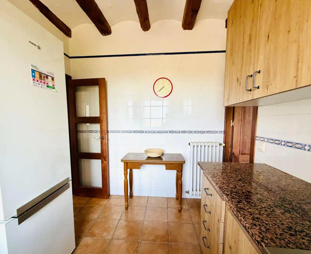 Cuina de Finca rústica de lloguer en Canyelles amb Aire condicionat, Calefacció i Jardí privat