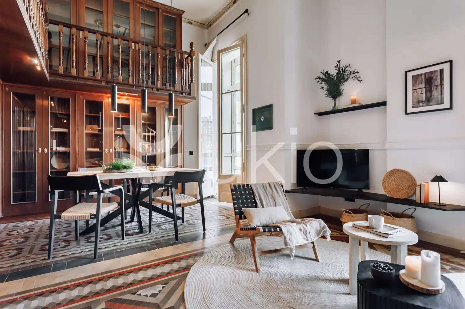Wohnzimmer von Wohnungen zur Miete in Barcelona mit Klimaanlage, Heizung und Möbliert
