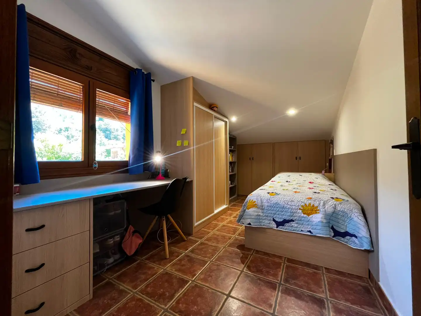Bedroom of Houses for rent in Sant Martí de Llémena  with Air Conditioner, Heating and Private garden