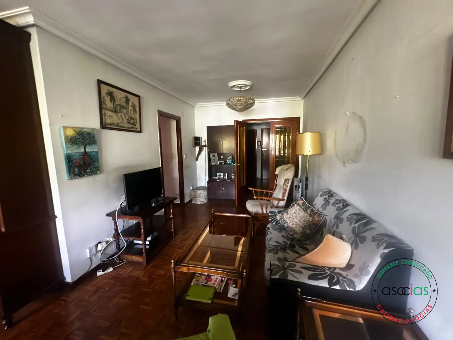 Wohnzimmer von Wohnung zum Verkauf in Langreo mit Heizung, Abstellraum und Balkon