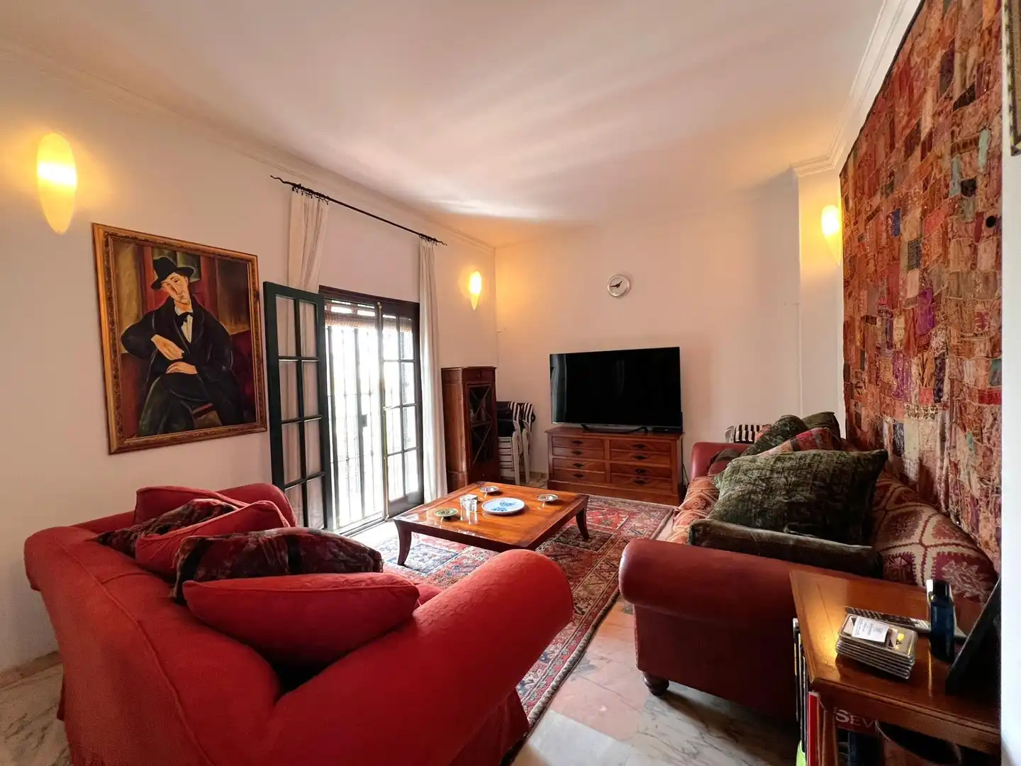 Sala de estar de Apartamento en venta en Fuengirola con Balcón y Piscina comunitaria