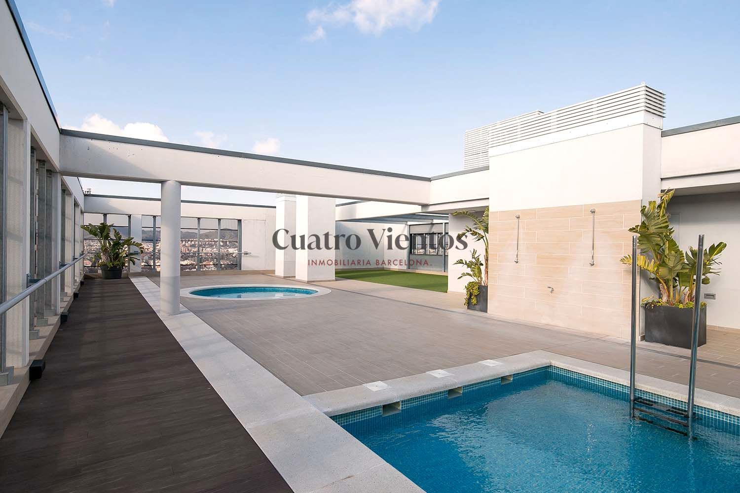 Terraza de Piso de alquiler en  Barcelona Capital con Aire acondicionado, Calefacción y Parquet