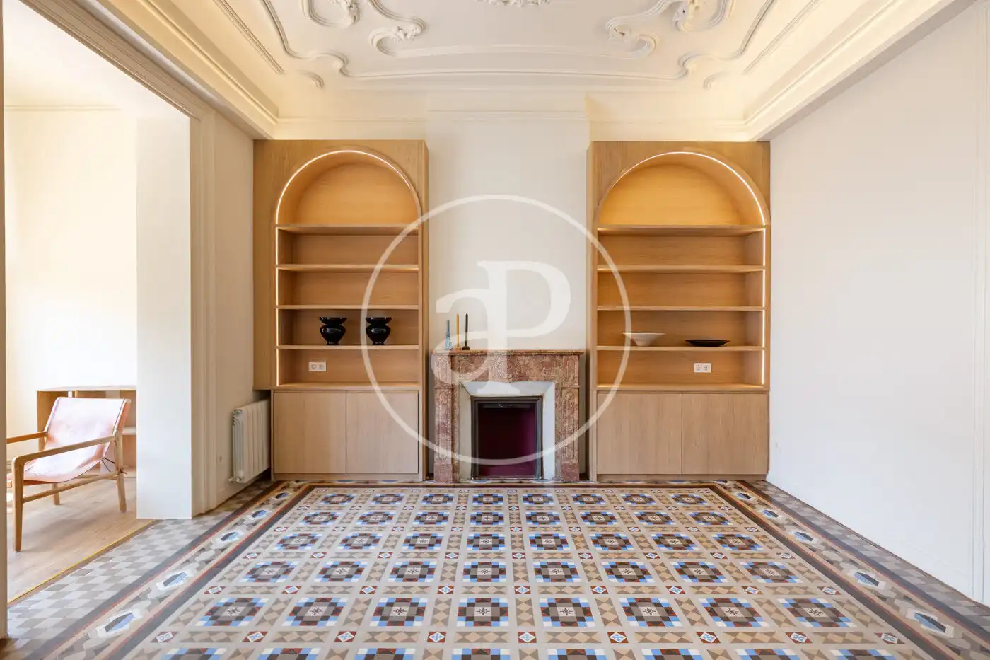 Wohnzimmer von Wohnung zum Verkauf in Barcelona mit Klimaanlage, Heizung und Möbliert