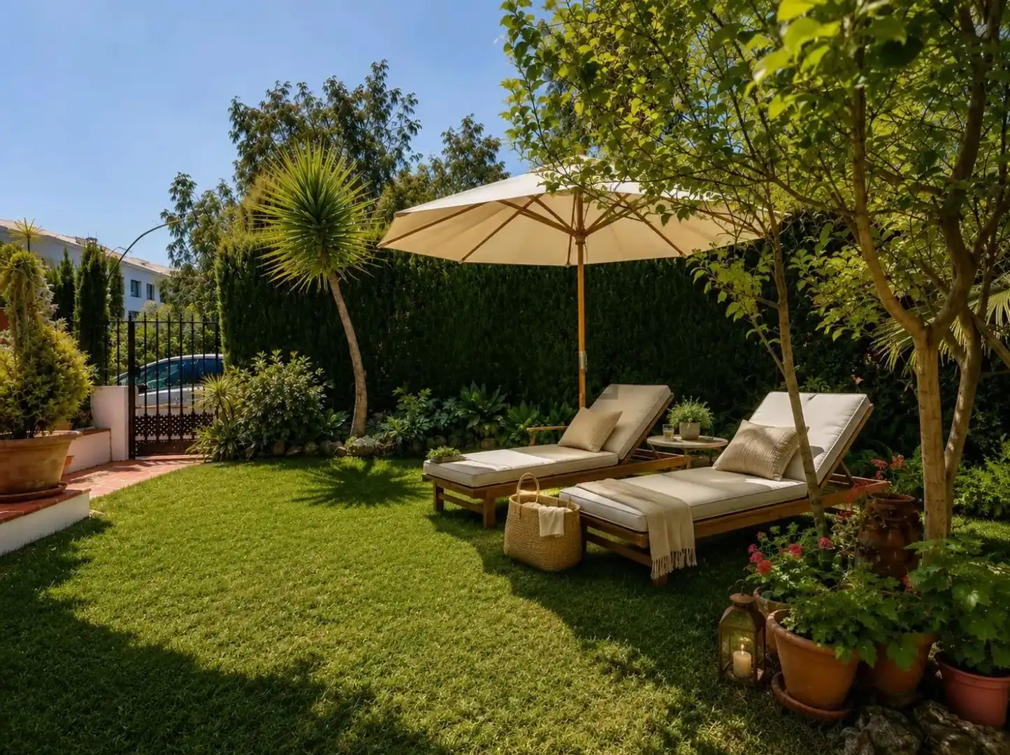 Jardín de Casa adosada en venta en Estepona con Aire acondicionado, Terraza y Amueblado