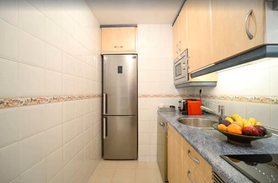 Kitchen of Flat to rent in  Madrid Capital  with Furnished, TV and Pets allowed