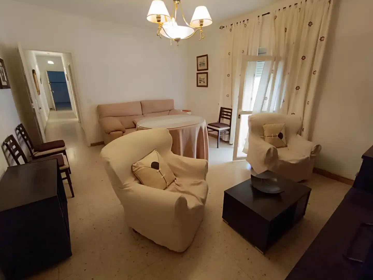 Wohnzimmer von Wohnung zur Miete in Badajoz mit Möbliert, Ofen und Waschmaschine