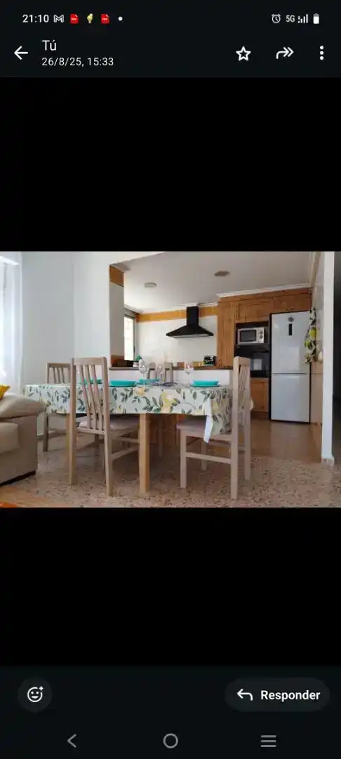 Esszimmer von Wohnung zur Miete in Sueca mit Klimaanlage und Balkon