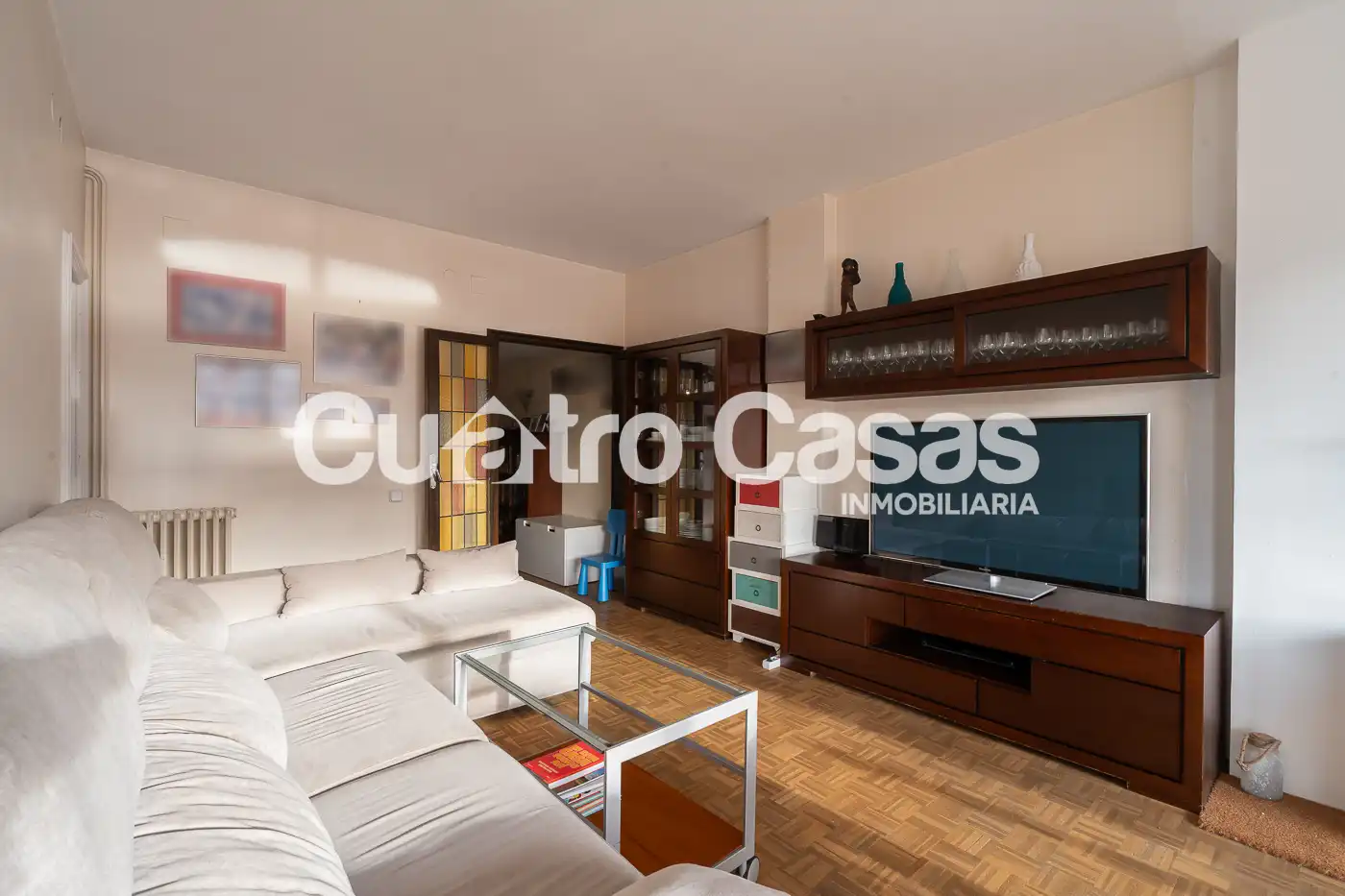 Sala d'estar de Pis en venda en Barcelona amb Aire condicionat, Calefacció i Terrassa
