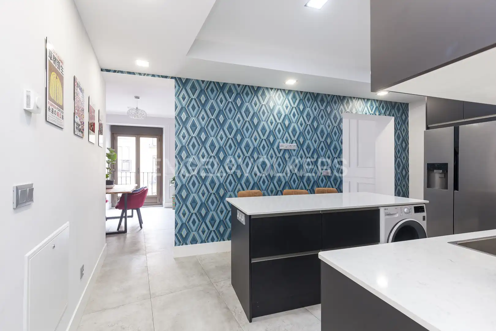 Kitchen of Flat for rent in Madrid  with Air Conditioner, Heating and Furnished