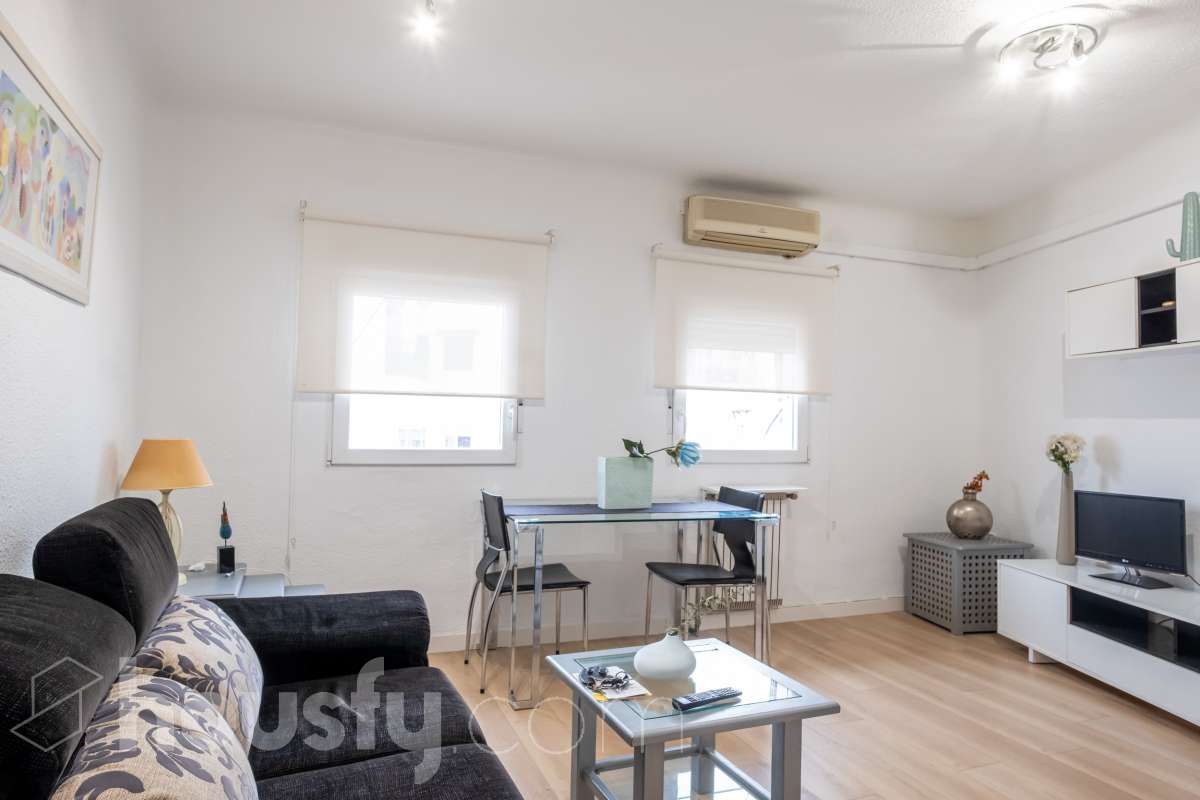 Sala d'estar de Pis de lloguer en  Madrid Capital amb Aire condicionat, Calefacció i Moblat
