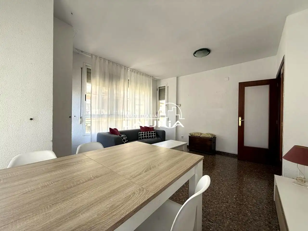 Living room of Flat for rent in Valencia  with Air Conditioner, Heating and Furnished