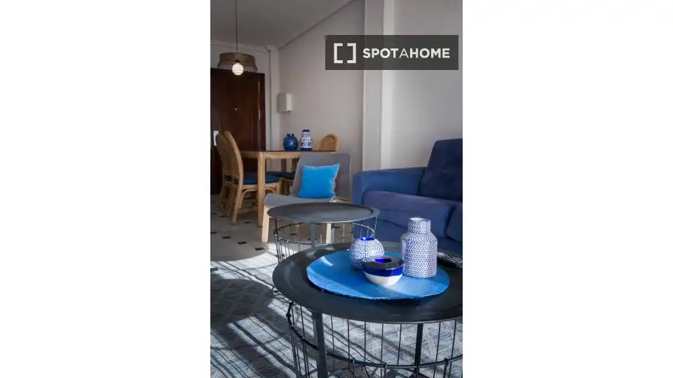 Sala de estar de Apartamento para compartir en Mijas con Aire acondicionado, Terraza y Amueblado