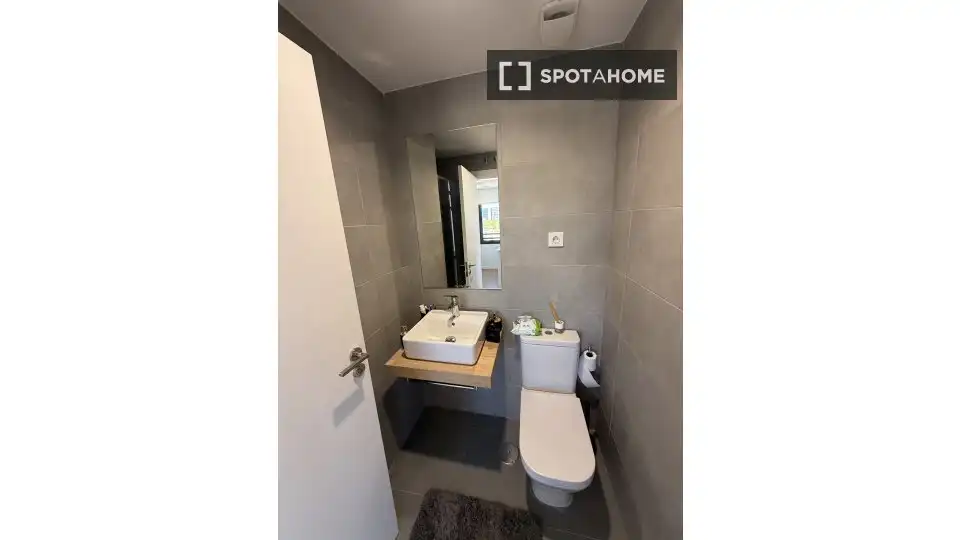 Bathroom of Apartments for share in Madrid  with Air Conditioner, Terrace and Furnished