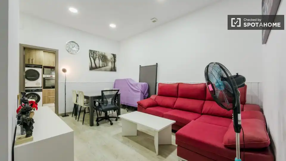 Sala d'estar de Pis de lloguer en Barcelona amb Aire condicionat, Calefacció i Moblat