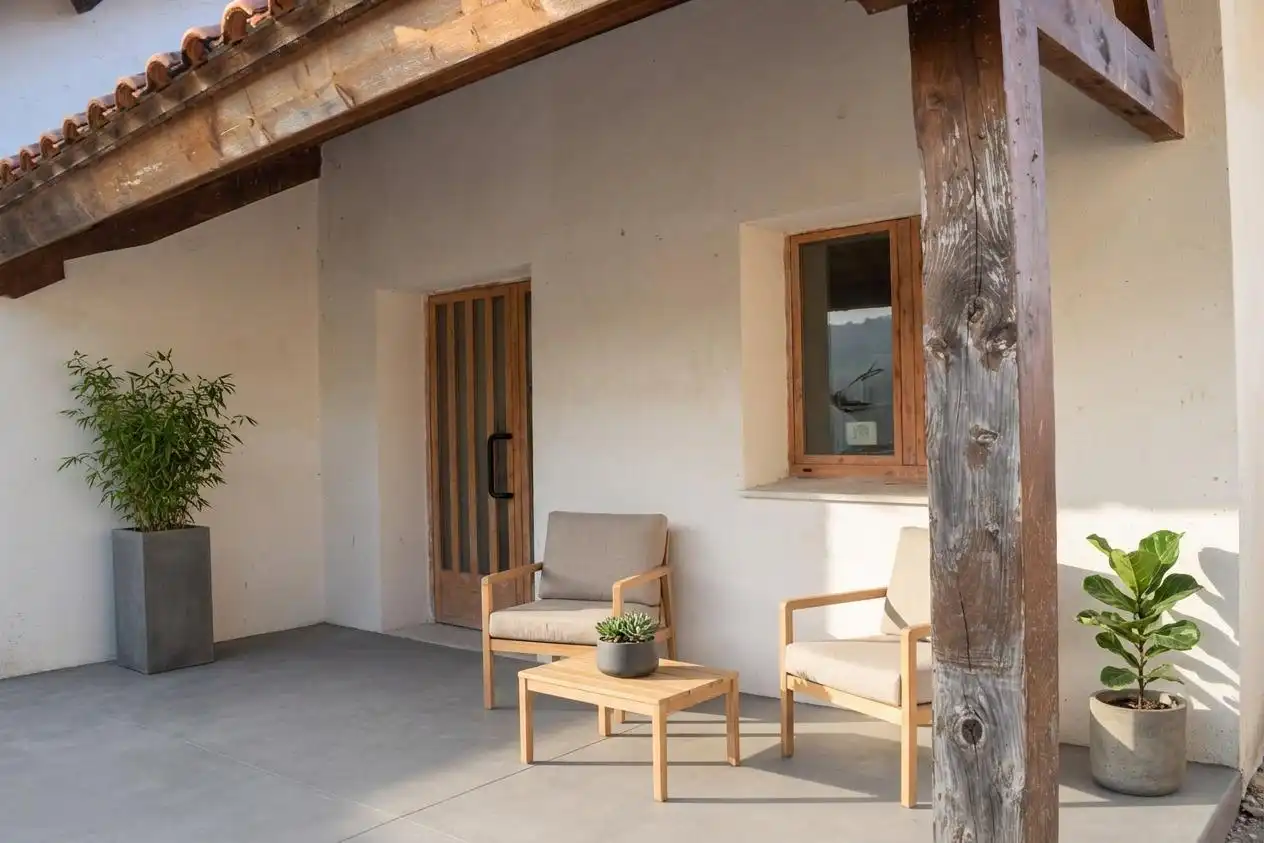 Terraza de Finca rústica en venta en Parres con Calefacción y Jardín privado