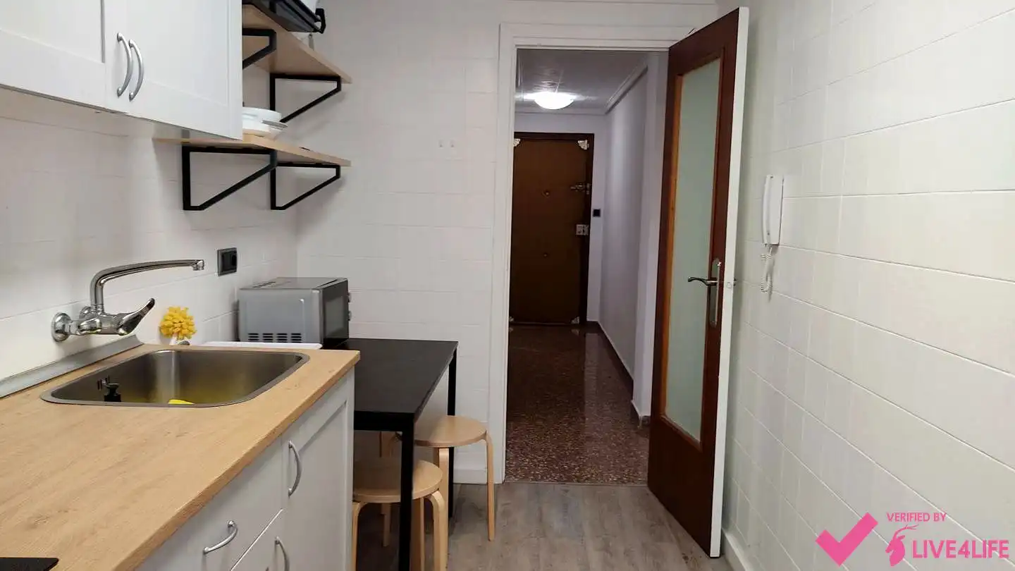 Cocina de Piso de alquiler en Valencia con Aire acondicionado y Amueblado