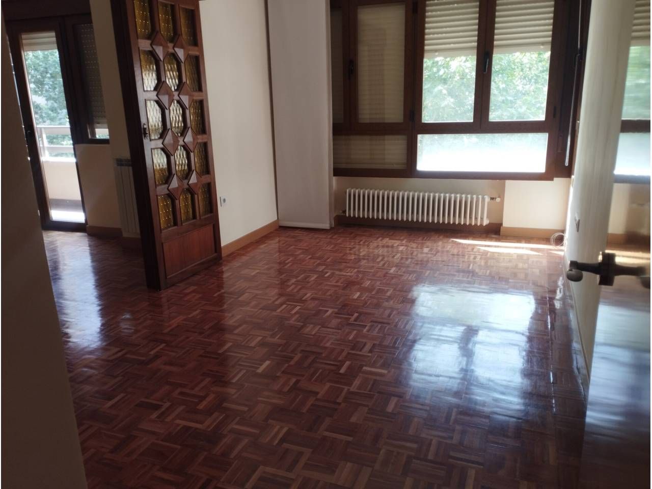 Living room of Flat to rent in Ciudad Real Capital  with Air Conditioner, Parquet flooring and Balcony