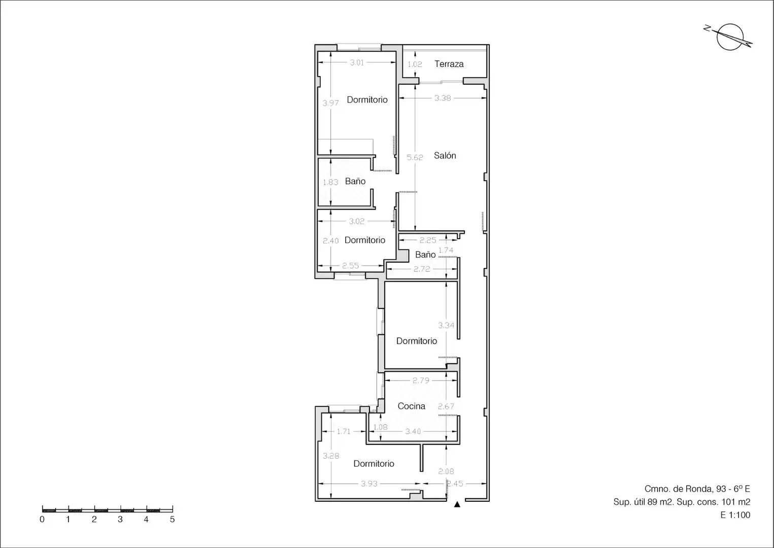 Flat for rent in Granada  with Air Conditioner, Heating and Furnished