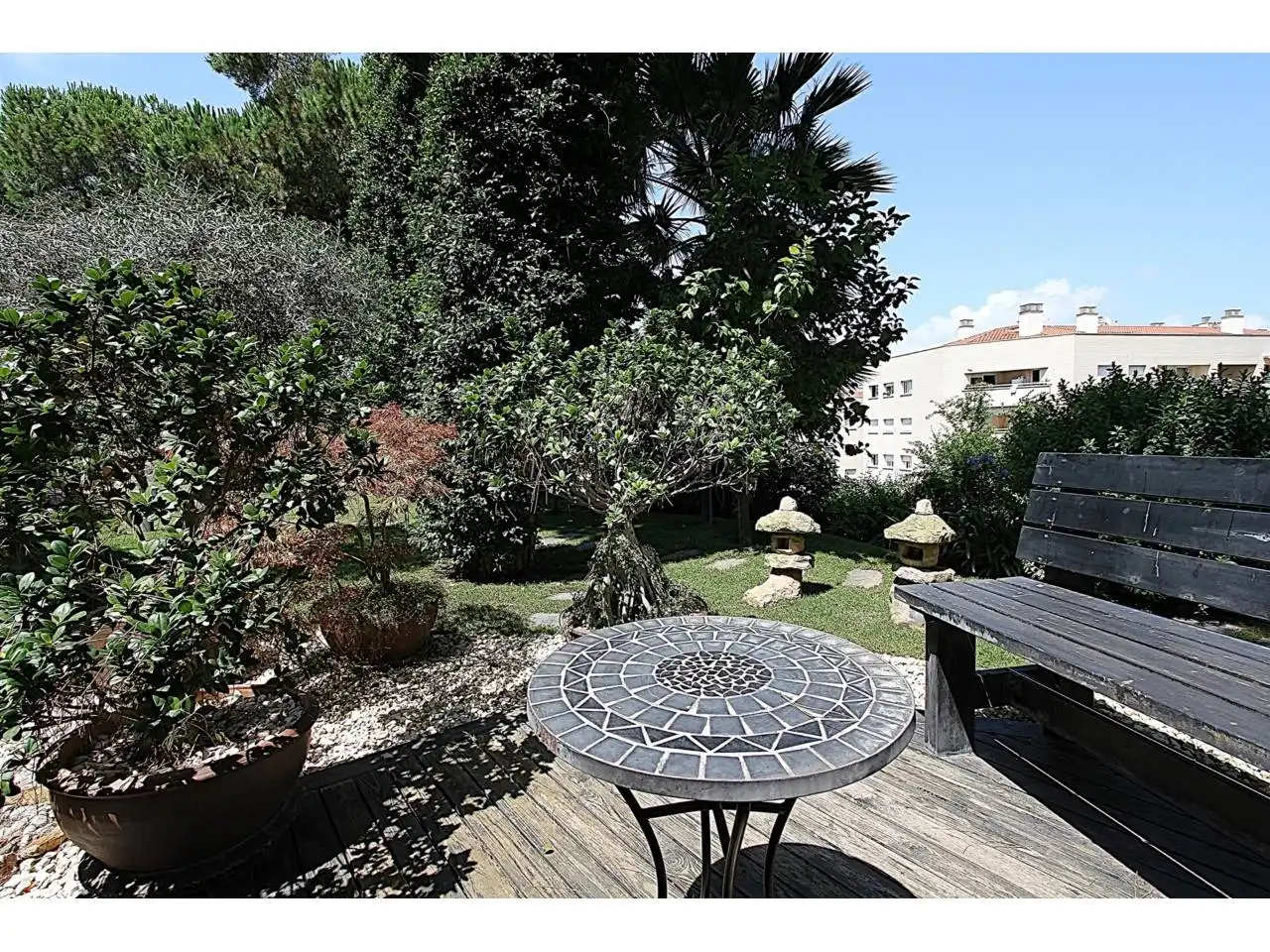 Garten von Wohnung zum Verkauf in Lloret de Mar mit Klimaanlage, Heizung und Privatgarten