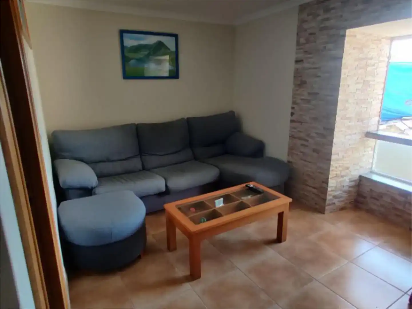 Living room of Flat for rent in Moaña  with Balcony