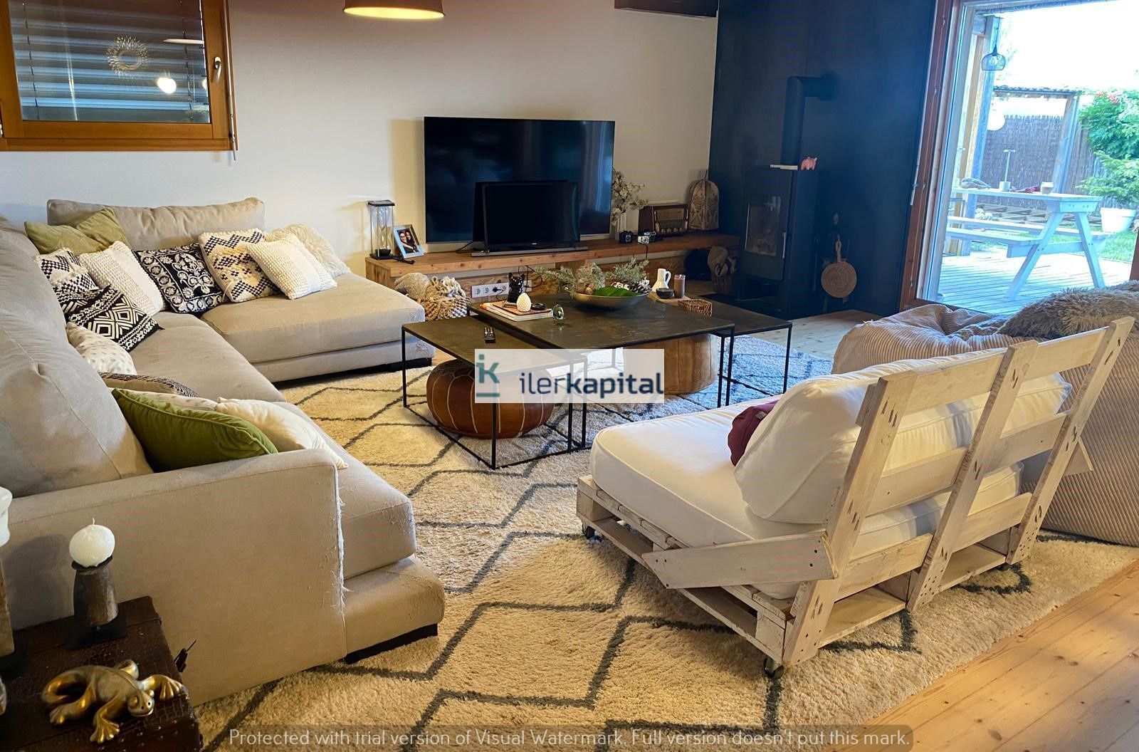 Living room of House or chalet for sale in  Lleida Capital  with Air Conditioner, Heating and Private garden