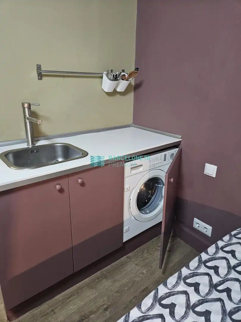 Cocina de Piso de alquiler en Barcelona con Aire acondicionado y Amueblado