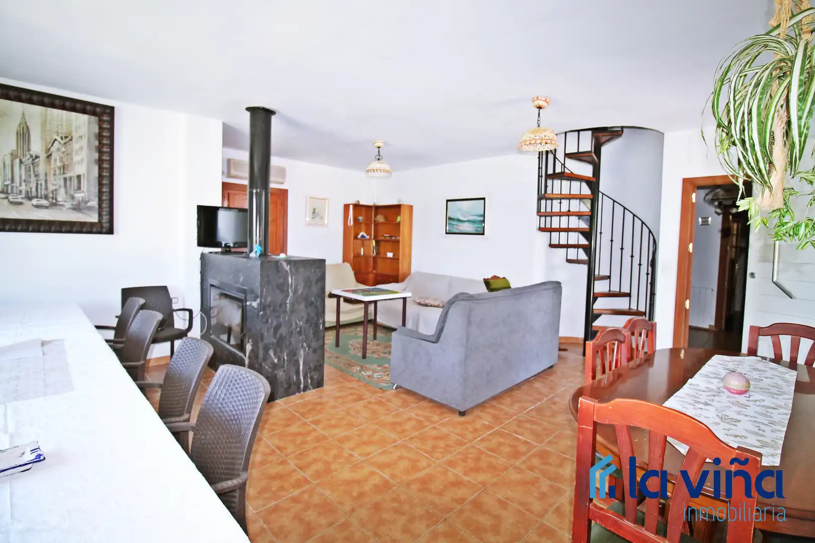 Sala de estar de Casa o chalet en venta en Villanueva de Tapia con Aire acondicionado, Jardín privado y Trastero