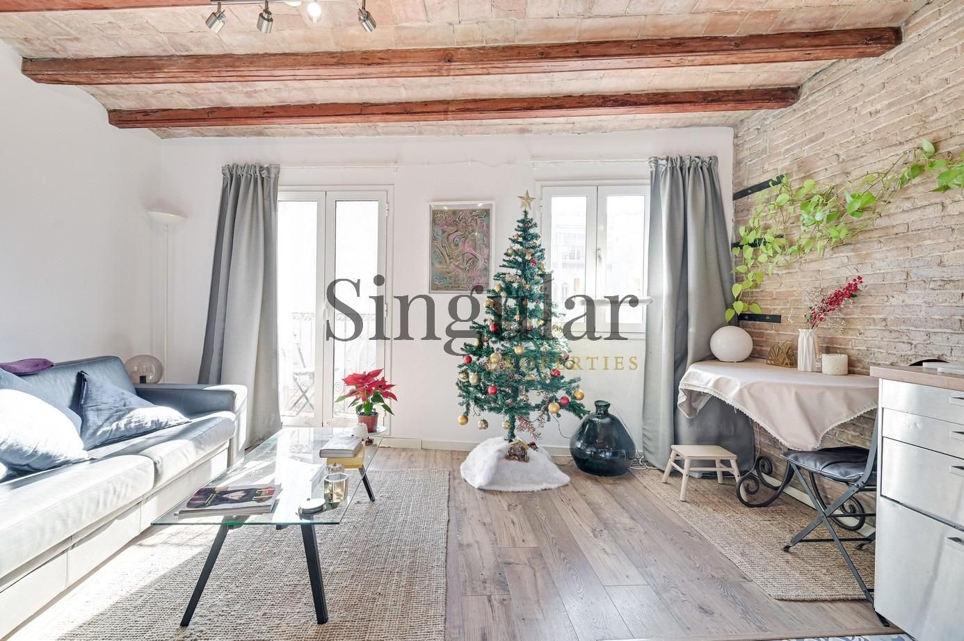 Sala d'estar de Àtic en venda en  Barcelona Capital amb Aire condicionat, Calefacció i Terrassa