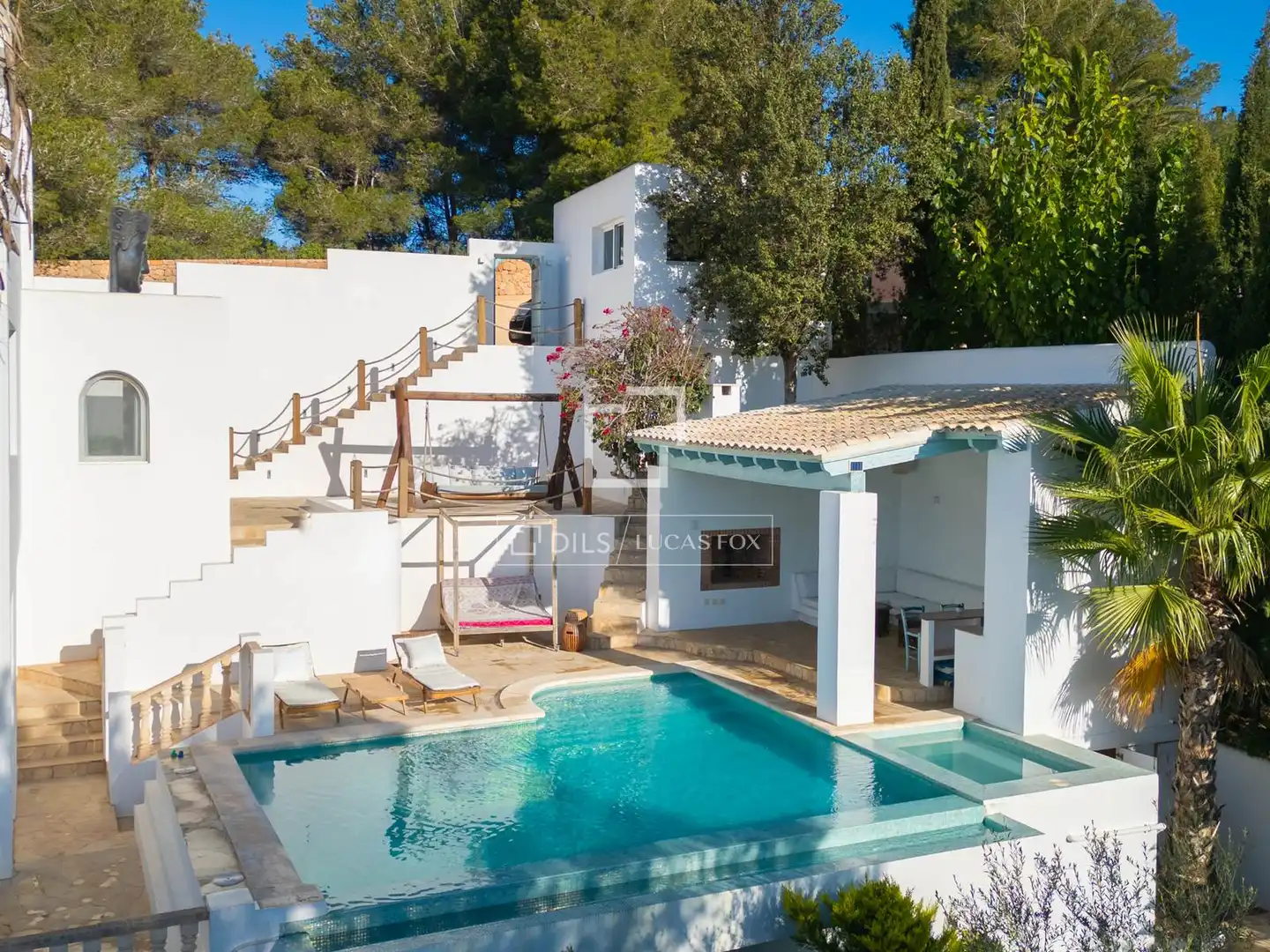 Exterior view of Houses for sale in Santa Eulària des Riu  with Air Conditioner, Heating and Private garden