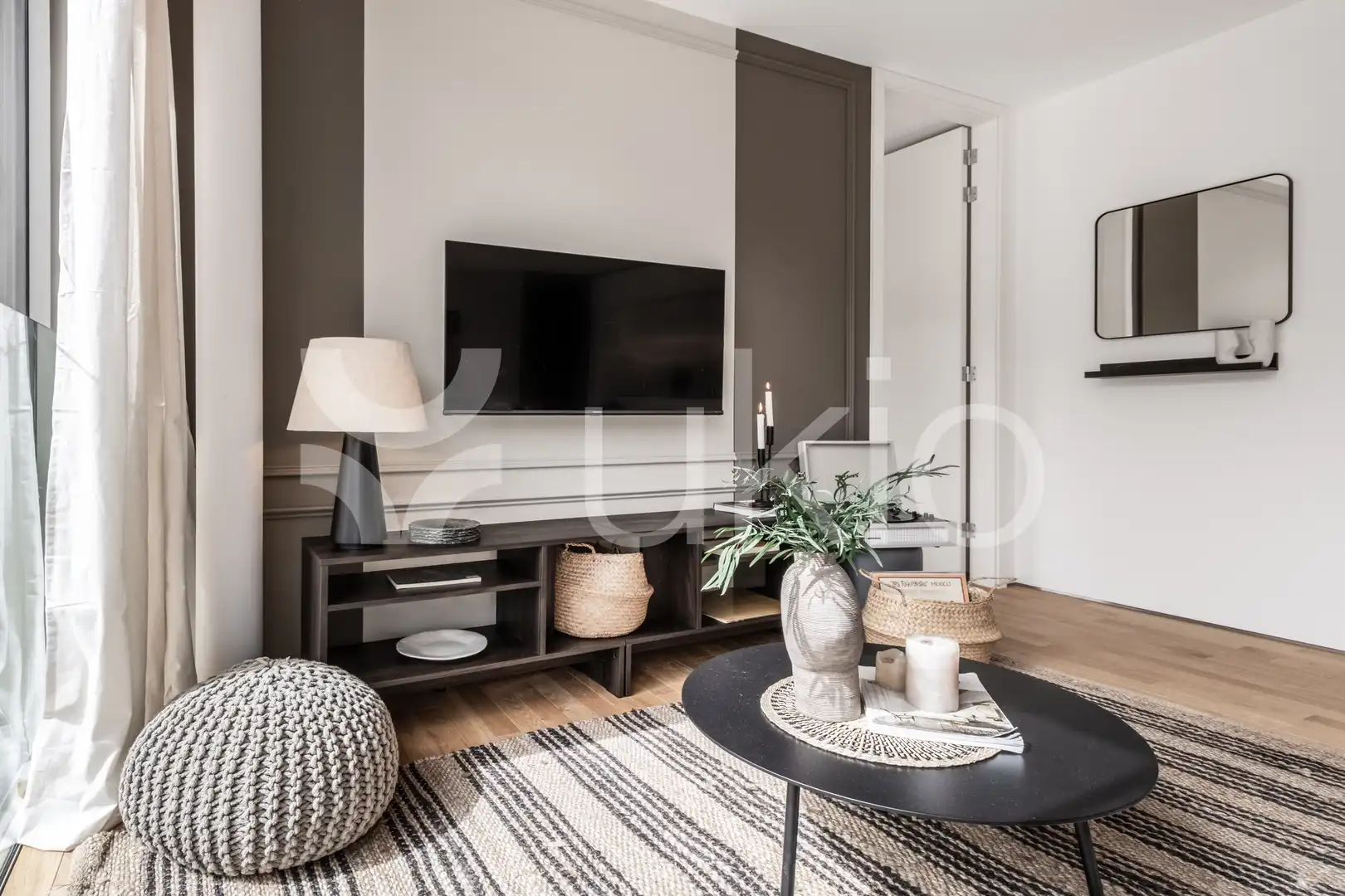 Wohnzimmer von Wohnungen zur Miete in Madrid mit Klimaanlage, Heizung und Möbliert