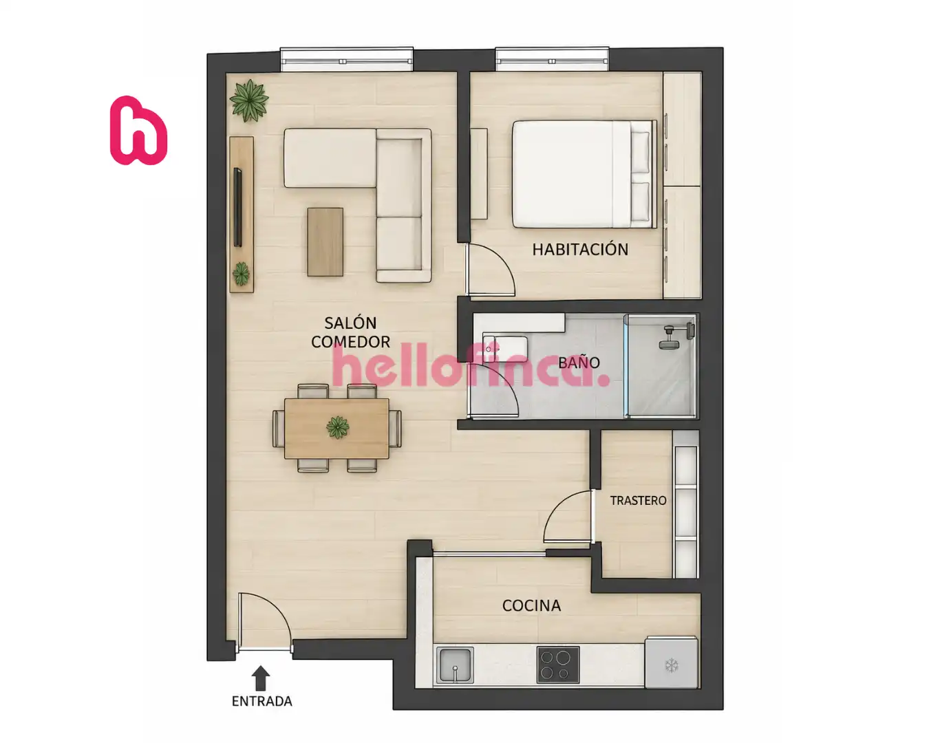 Flat for sale in Badalona  with Air Conditioner and Furnished