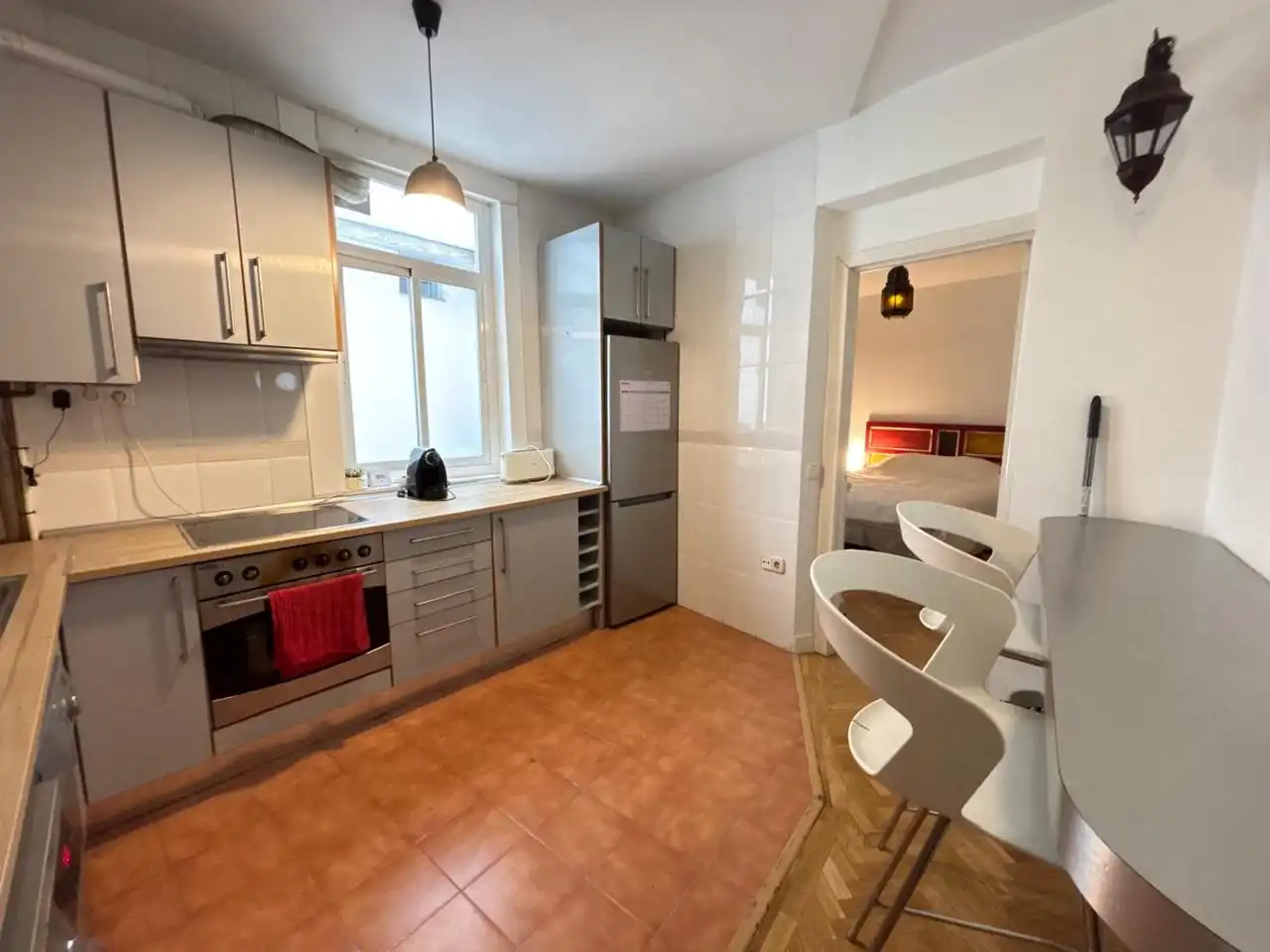 Cocina de Piso de alquiler en Madrid con Aire acondicionado, Terraza y Amueblado
