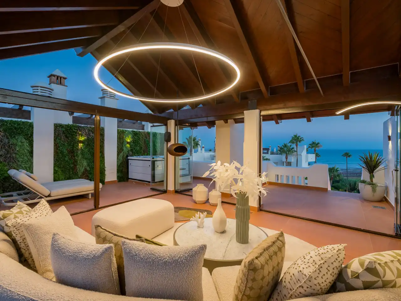Terrace of Duplexes for sale in Estepona  with Air Conditioner, Heating and Terrace